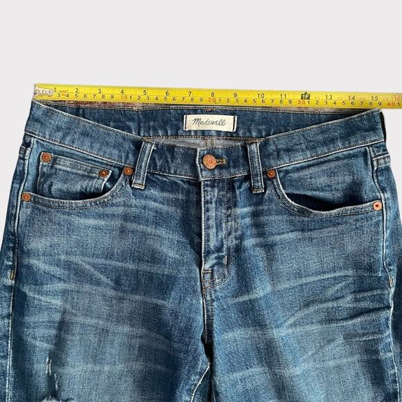 Madewell Womens The Slim Boyjean 26 Brinville Wash: Rip and Repair Edition Basic - Picture 7 of 11